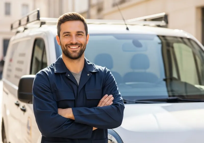 Serrurier Vendée — équipe de serruriers professionnels devant un véhicule d'intervention en Vendée